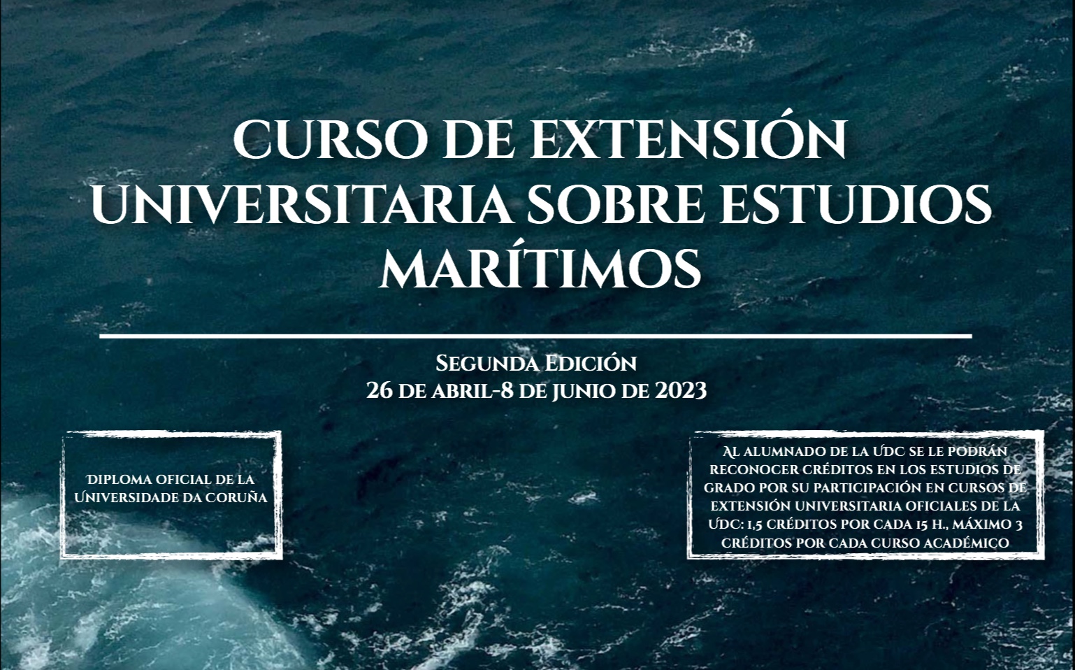 Curso de extensión universitaria sobre estudios marítimos