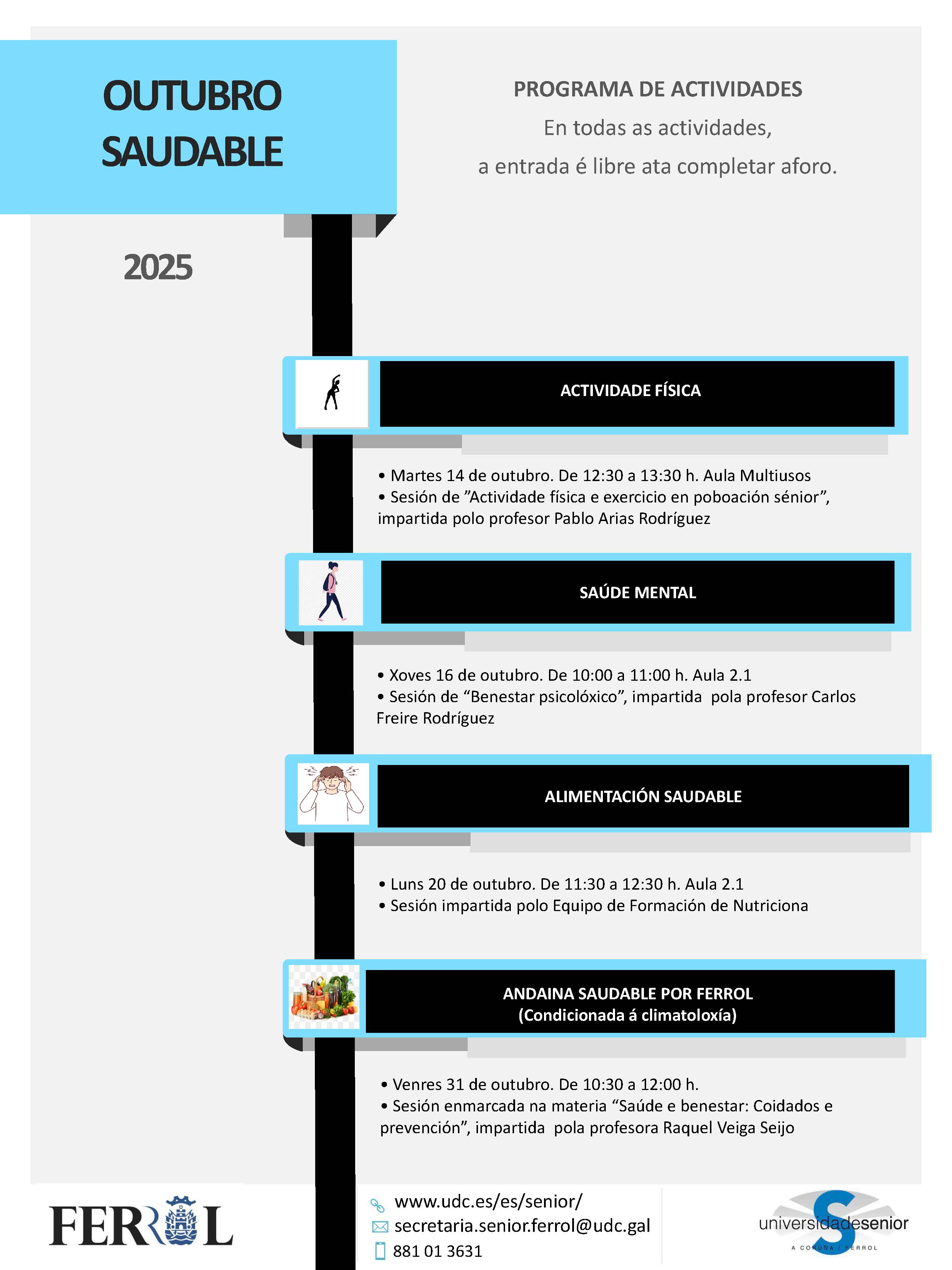 Cartel Outubro saudable 2025