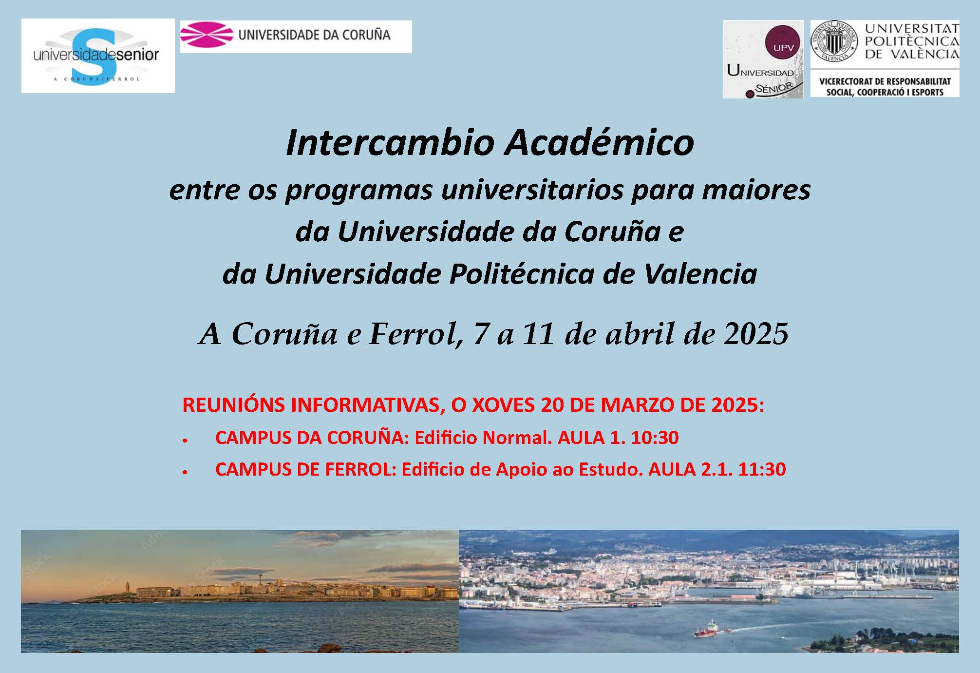 [Intercambio UPV 2025] Cartel - reunións