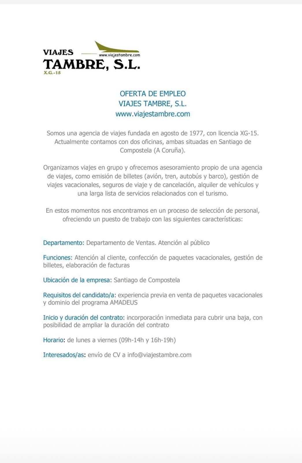 Oferta Viajes Tambre
